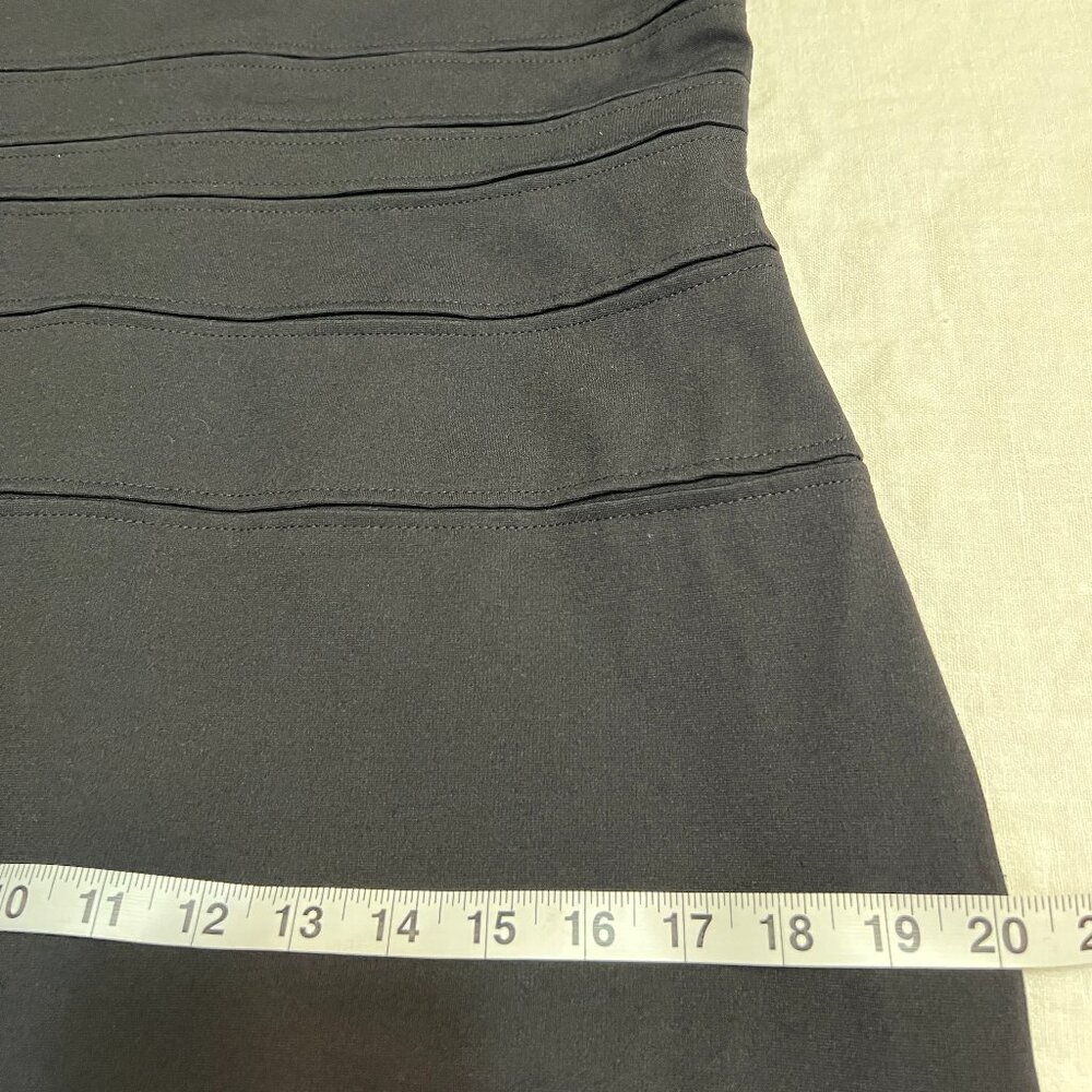 Escada Black Sheath Dress 40/M Cap Sleeve Cocktail Career Party Classic Stretch - Picture 11 of 13